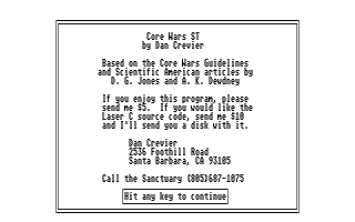 Core Wars ST — screenshot 1